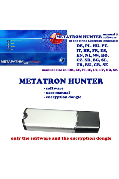 Biophilia Software and USB encryption stick for Metatron Hunter 4025 NLS software, diagnostics and therapy