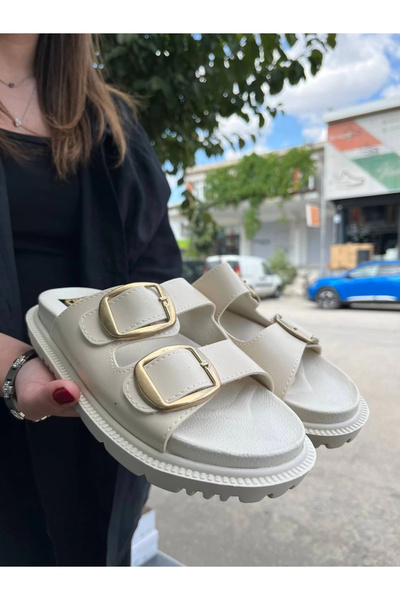 MODA Καθημερινές γυναικείες παντόφλες KBTX-1 Kuback Beige