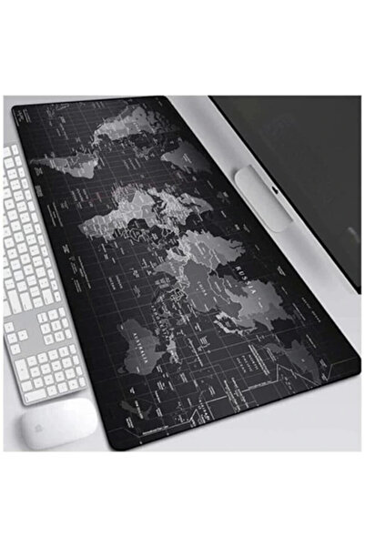AyrStore Dünya Haritalı 90x40 Cm Mouse Pad, Dünya Desenli Mouse Pad