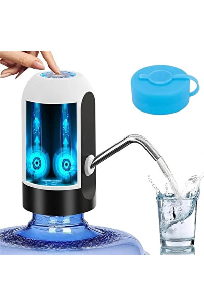 AyrStore USB Şarjlı Otomatik Su Pompası | 5 Galon Damacana Uyumlu | Taşınabil...