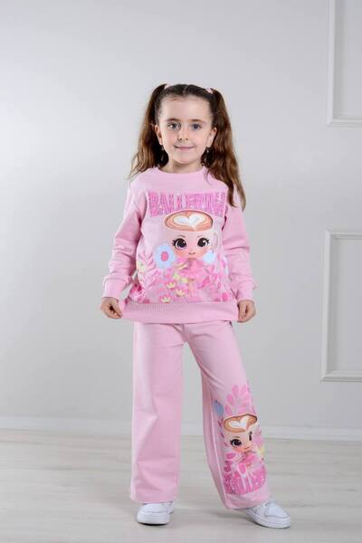 Yağmur Giyim PJK2İ Set pentru copii Ballerina Cappucino cu modele, picior lat...