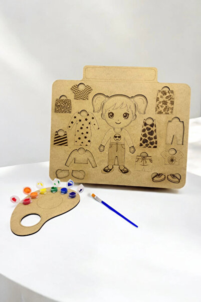 BenomTech Ahşap Boyama ve Giydirme Oyun Seti – Ada | Okul Öncesi Etkinlik