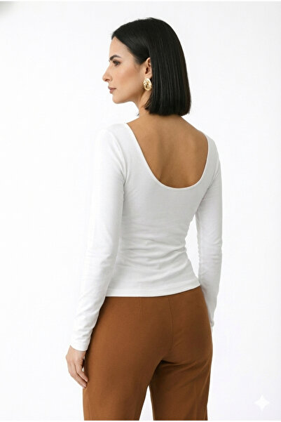 trendalisse Γυναικεία μπλούζα με λαιμόκοψη σε U, με υφή Modal, μαλακή