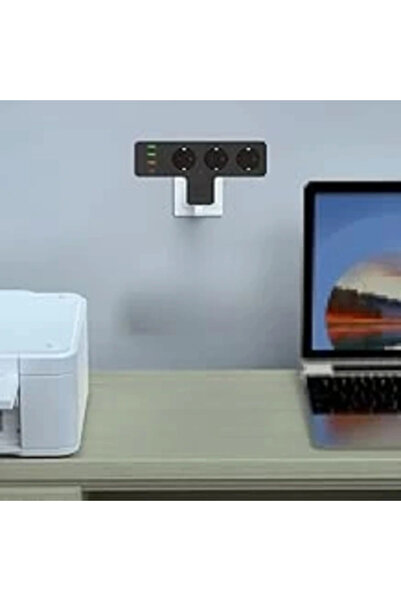 AyrStore Yeni Nesil 3'lü Duvar Priz Termal Akım Korumalı Priz 3 x USB, 1 x Ty...