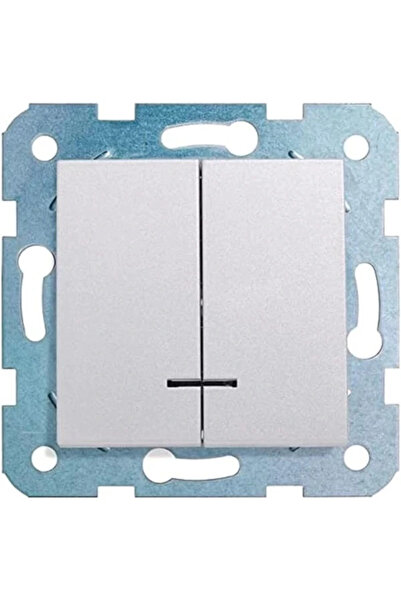 AyrStore Novella Gümüş Işık Komütatör Mekanizma+Düğme Kapak Çabuk Bağlanti Ço...