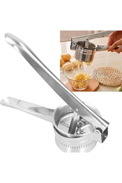 AyrStore Paslanmaz Çelik Patates Püresi Presi, 3'ü 1 Arada Manuel Meyve ve Se...