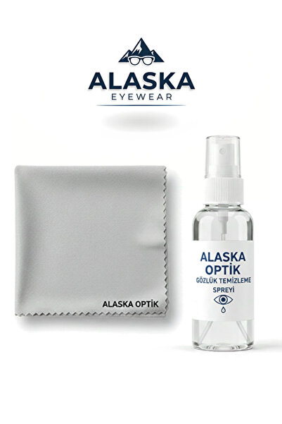 AlaskaEyewear Mikrofiber GÖZLÜK TEMİZLEME BEZİ VE SPREY SETİ