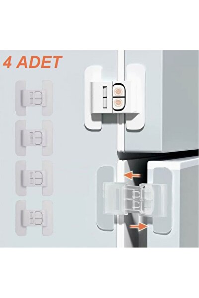 AYS DEKOR (4Adet) Buzdolabı Çocuk Kilidi Dolap Çocuk Kilidi