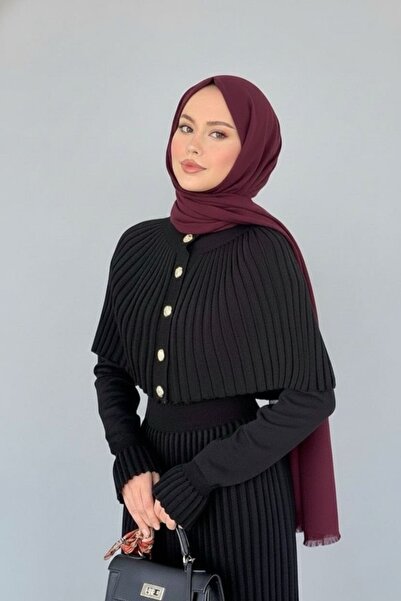 AYDINER TEKSTİL بدلة مزدوجة مطوية مع عباءة على شكل فراشة