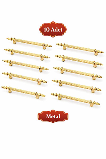 GÜMÜŞ Kumru Lüks Gold Altın 160mm Metal Dolap Çekmece Kulpu 10 Adet
