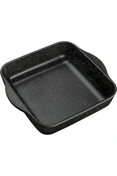 AyrStore Borcam Non Stick Fırın Tepsisi, Yapışmaz, Siyah, 22 x 22 x 5.9 cm