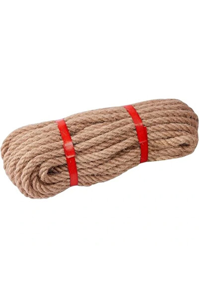 AyrStore Jüt halat 8 mm 20 m, doğal kenevir ip, 4 ip, kalın jüt ip, bükülmüş,...