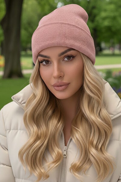 CAŞ DEKORASYON Light Pink Color Beret Hat