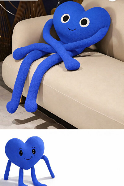 Beta μπλε καρδιά βελούδινο διακοσμητικό μαξιλάρι μαξιλάρι ριχτάρι δώρο γενεθλ...