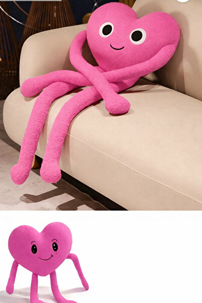 Beta mavi kalpli peluş dekoratif minder yastık kırlent doğum günü hediyesi oyuncak oyun arkadaşı