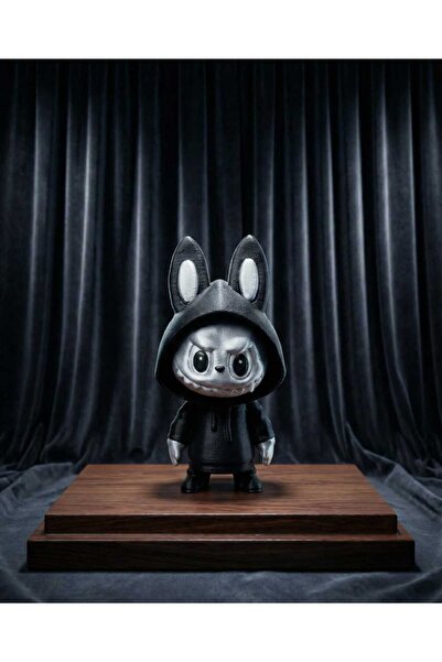 Home Labubu Kapüşonlu Siyah Figür Biblo