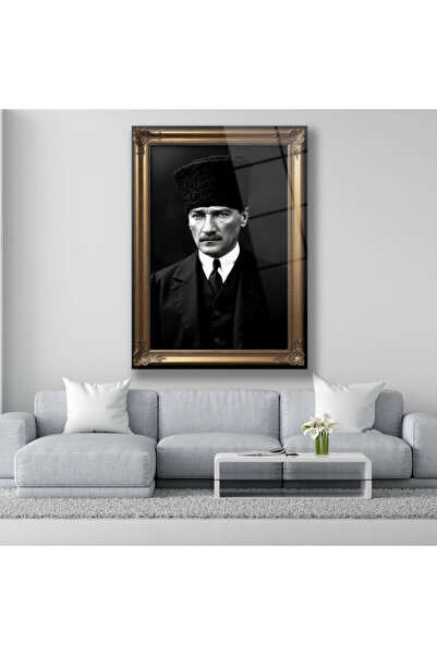 DEKORİCACAM Atatürk Cam Tablo