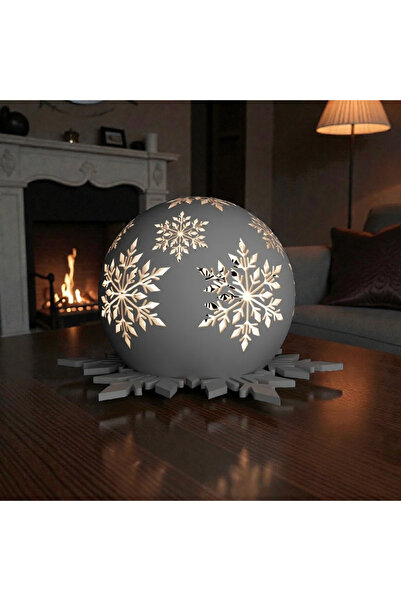 METU SHOP Kar Tanesi Mumluk Dekoratif Mumluk İkili Set