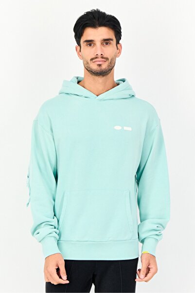 Reebok x Randomevent Men Sportswear Fit Long Sleeve Outdoor Hoodie, Light Green