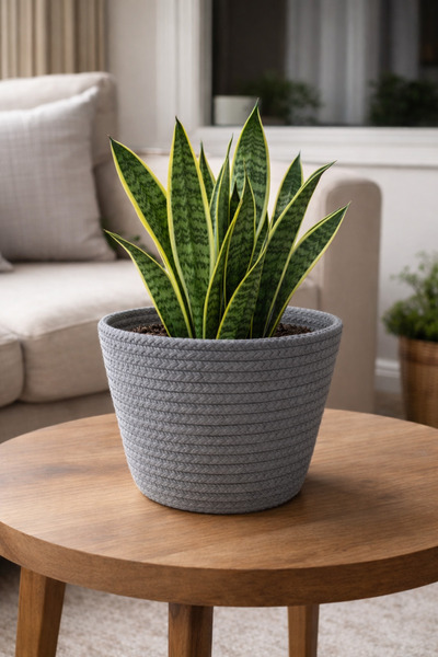 ÖRGÜM Sepet Dekoratif Saksı Kılıfı 15x15 cm BITKI DAHİL DEĞİLDİR