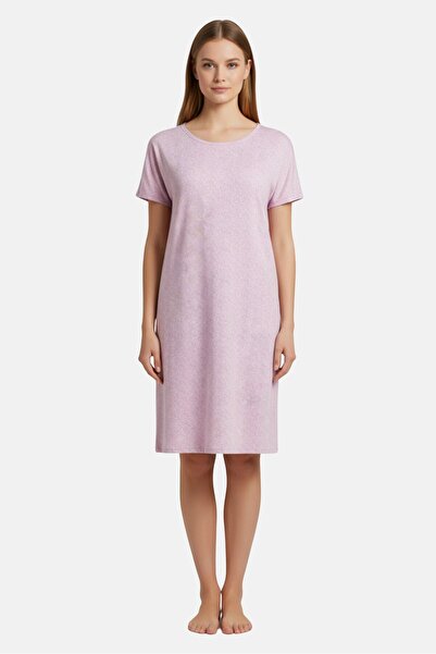 Christian Siriano فستان نوم نسائي بمقاسات كبيرة من قماش هيذر، لون أرجواني فاتح