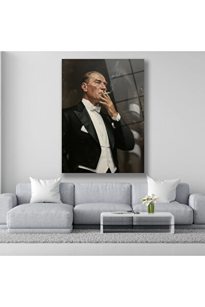 DEKORİCACAM Atatürk Cam Tablo