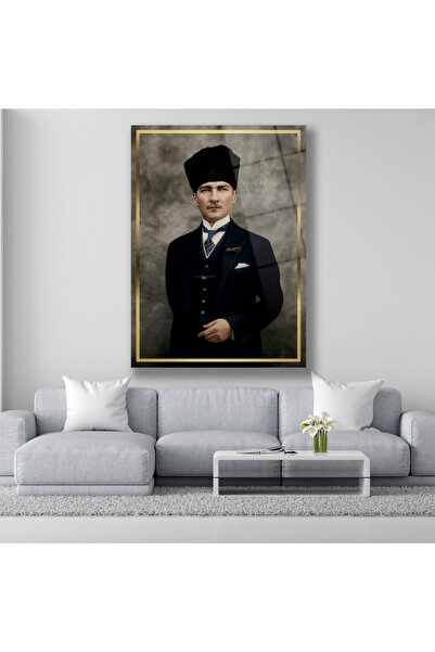DEKORİCACAM Atatürk Cam Tablo