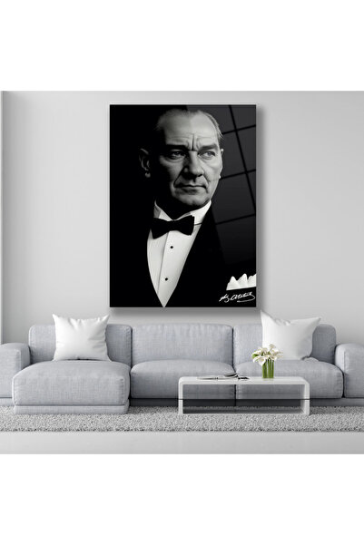 DEKORİCACAM Atatürk Cam Tablo