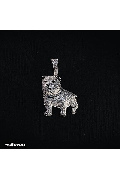 The Seven Jewellery Iced Out Dog Pendant Kolye Ucu
