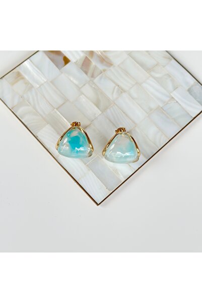Vesce Atelier Azure Stone Çelik Küpe