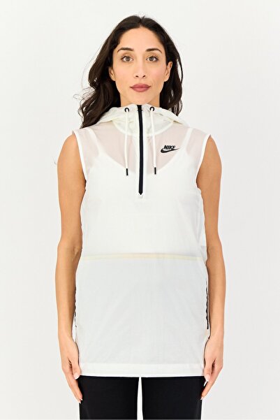 Nike Women Sportswear Fit Sleeveless Outdoor Hoodies, White