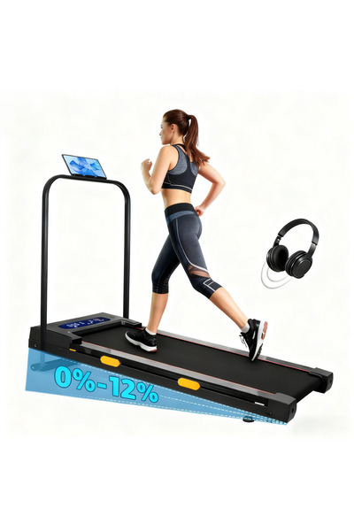 Ehi Walking Pad Treadmill with 12% 9-Level Auto Incline, 450 lbs Capacity and RGB LED Screen Un