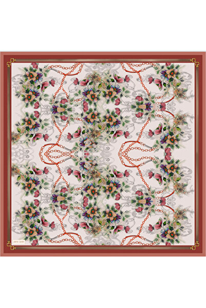 Pierre Cardin Salmon 90X90 Silk Crepe Satin Scarf