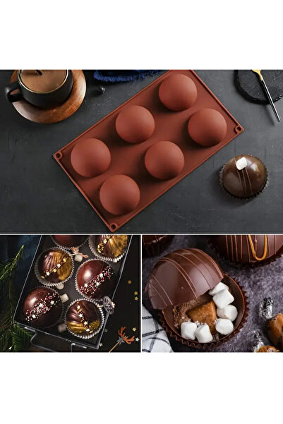 Şenhomee Silicone Hemisphere Cake Mold Pastry Ice Chocolate Pinyata Soap Mold 8cm