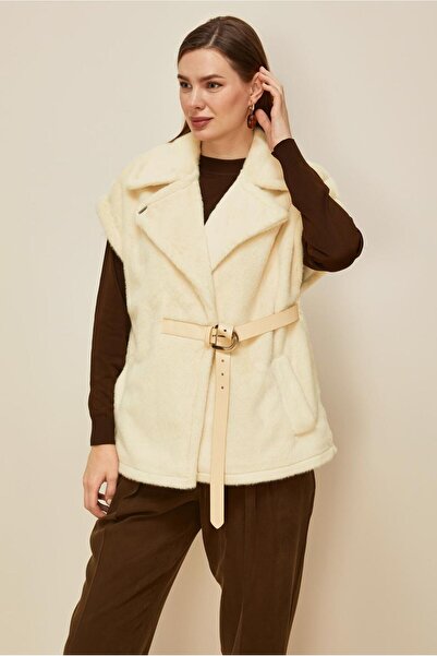 Alvina Belted Fur Vest 46111