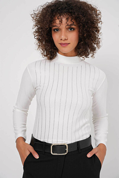 Bigdart Stoned White Women's Blouse 922