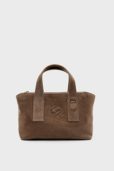 SHOEMOL SCO-054 Taba Süet Kadın Omuz Çantası