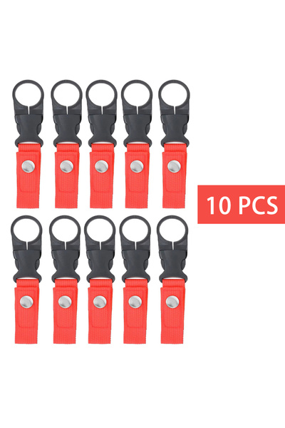Choice RED-10PCS مشبك حامل زجاجة ماء من نسيج النايلون EDC للاستخدام الخارجي، ...