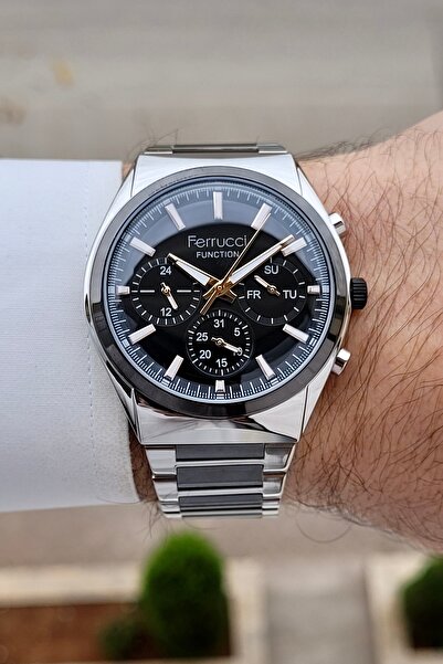 Ferrucci Black Metallic Color 2 Years Warranty 42 mm Indicators Active Men's ...