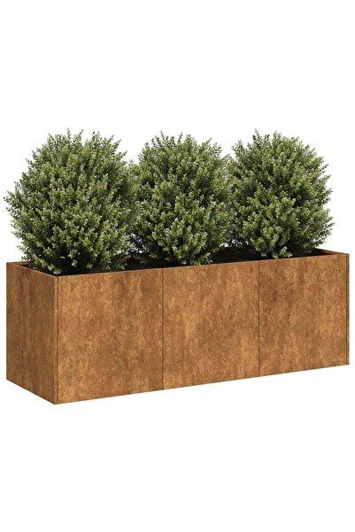 vidaxl Planter Rusty 120x40x40 cm Weathering Steel