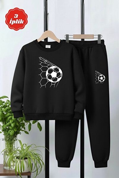 FYK KİDS SET DE TRENING DE IARNĂ PENTRU BĂIEȚI CU 3 STRĂNGĂ, Gât rotund, deta...