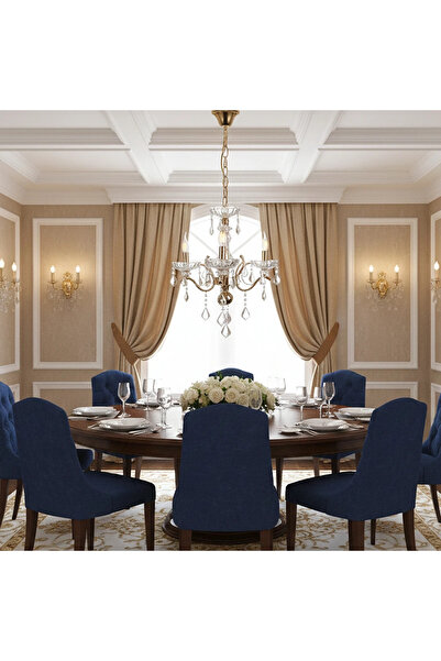 HAMER Luxury classic chandelier, modern gold and silver candlestick, E14*3