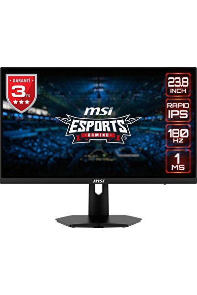 MSI 23.8" G244F E2 1920X1080 (Fhd) 16:9 Flat Rapid İps 180Hz 1Ms Adaptive-Syn...