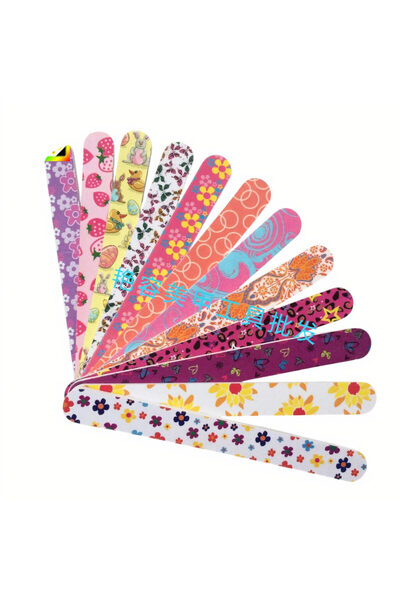 JML1 Set de pile de unghii 12 buc. abrazive cu două fețe, diferite modele, en...