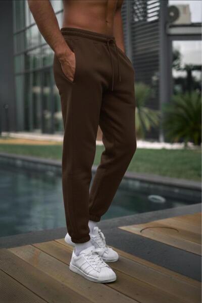 NO 601 Men's Brown Leggings Elastic Sweatpants