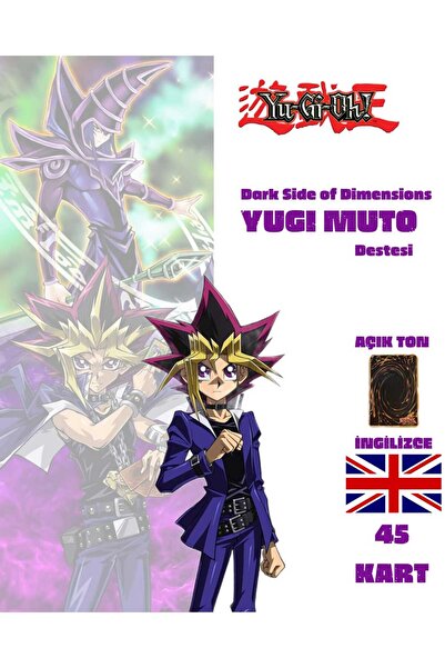 Cakmak Oyun Dukkani Yu-Gi-Oh! İngilizce 2016 Filmi Yugi/Firavun Destesi 45 Yugioh Kartı