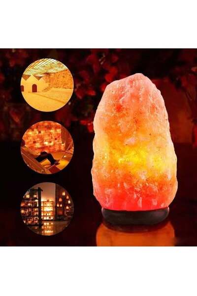 Bukela Himalayan Salt Lamp with Dimmer Switch - Handmade Natural Rock Night Light for Home Decor | B