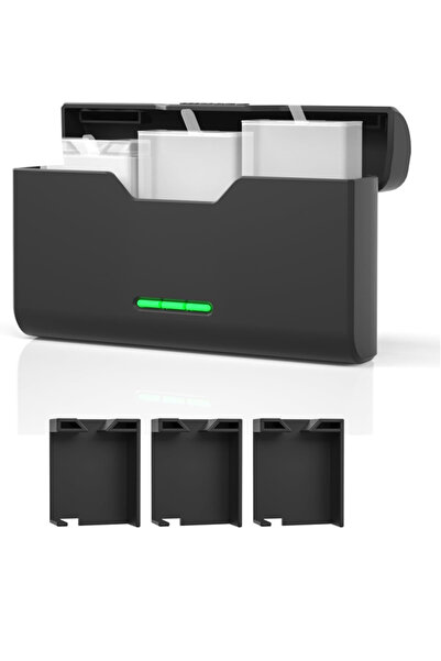 RAWAID شاحن بطارية GoPro ثلاثي القنوات عالي الجودة | شحن سريع، شاحن متعدد الق...