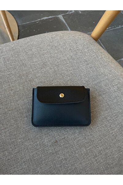 macsoo Black Faux Leather Multi-Compartment Women's Card Holder Wallet - Functional Accordion Model Stylish Card Holder