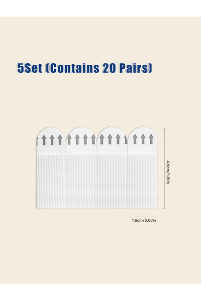Choice 20 قطعة من شرائط لاصقة متينة قابلة لإعادة الاستخدام والإزالة، مزودة بخ...